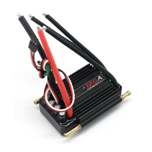 HUTIANSN For Flycolor 50A 70A 90A 120A 150A Bürstenlosen ESC Speed ​​Controller mit Progaming Karte Unterstützung 2-6S Lipo BEC 5,5 V/5A for RC Boot (Color : 120A (2-6S)) von HUTIANSN