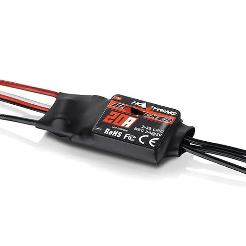 HUTIANSN For Hobbywing for SKYWALKER Original Series 2-6S 12A 15A 20A 30A 40A 50A 60A Brushless ESC Speed ​​Controller mit UBEC for RC Quadcopter (Color : 20A) von HUTIANSN