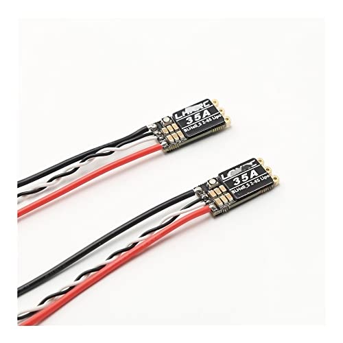 HUTIANSN For LANRC ESC35A/45A BLHeli_S 2-6S Lipo ESC Eingebauter programmierbarer RGB LED D-Shot 150/300/600 for ONESHOT125 for QAV RC FPV Quadcopter (Color : 2pcs 35A ESC) von HUTIANSN