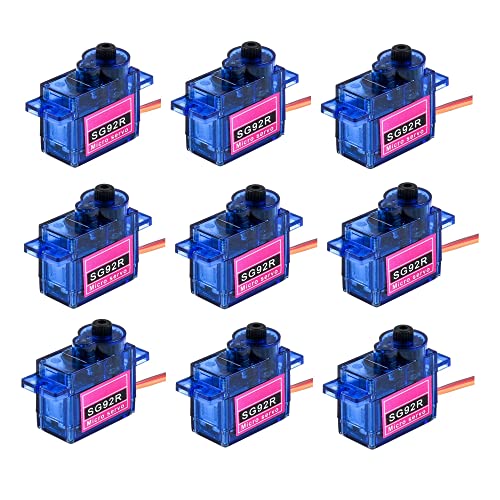 For SG92R SG 92 9G 2pcs / 5pcs / 10pcs / 20pcs / 50pcs Los New Mini Micro Servo 9g 2.5kg for RC Flugzeug Hubschrauber Auto Boot (Color : 20pcs) von HUTIANSN