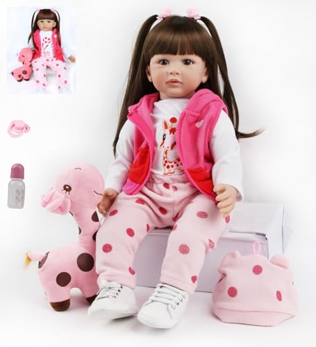 HUYRP Reborn Puppen 24 Zoll/60cm Reborn Baby Puppen Realistisch Reborn Baby Mädchen Puppen Jungen Mädchen Puppen Reborn-Baby-Puppen Lebensechte Reborn-Kleinkind-Puppen Geschenke für Kinder von HUYRP