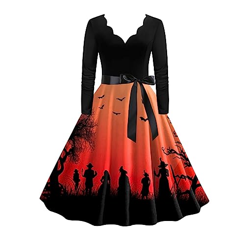 HUyydza Gothic Kleid Damen - Mittelalter Kleidung Damen Teufel Vampir Kostüm Karnevalskostüm Minikleid Hexenkleid Vampir Verbandkleid für Cosplay Karneval Party Halloween Kostüm von HUyydza