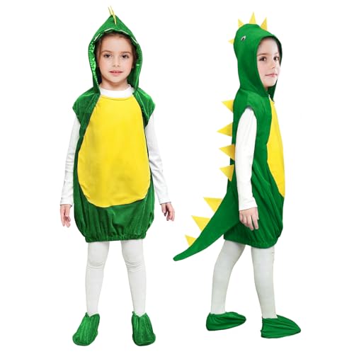 Dinosaurier Kostüm Kinder 5 6 Jahre Kapuzen Drachen Kostüm Kinder 116 122 Dino Kostüm Kinder Junge Mädchen Kleinkinder Karneval Dino Tierkostüm Kinder Dino Onesie Faschingskostüme Anzug Dinokostüm Set von HVIERO