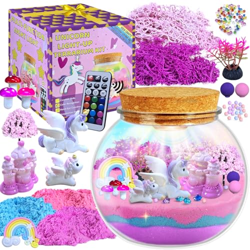 HVIERO Einhorn Geschenke für Mädchen Einhorn Terrarium Set DIY Bastelset Kinder 4 5 6 7 8 9 10 11 12 Jahre Jungen und Mädchen Kreatives Nachtlicht Einhorn Geburtstagsgeschenk HVIERO Einhorn Geschenke für Mädchen Einhorn Terrarium Set DIY Bastelset Kinder 4 5 6 7 8 9 10 11 12 Jahre Jungen und Mädchen Kreatives Nachtlicht Einhorn Geburtstagsgeschenk von HVIERO