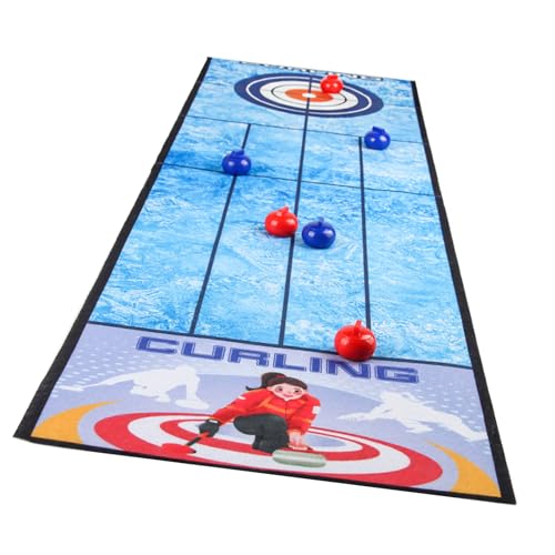 HVRFJXI Kinder Tabletop Brettspiel Desktop Curling Basketball Fußball Bowlingspiel Indoor Family Entertainment Toy von HVRFJXI