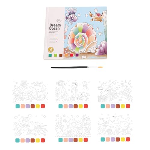 HVRFJXI Mehrzweck Aquarellfarben Set Mit Papierzubehör Für Kinder Tierwälder Thema Lebendige Langlebige Farbe von HVRFJXI