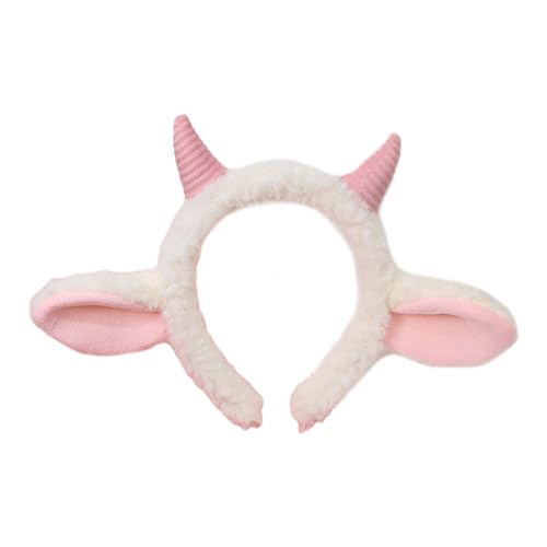 HVRFJXI Neujahrsfeier Hairhoop Plüsch Schafohr Haarband Lustiger Headhoop Kostüm Kopfschmuck Kind Erwachsene Halloween Kopfbedeckung von HVRFJXI