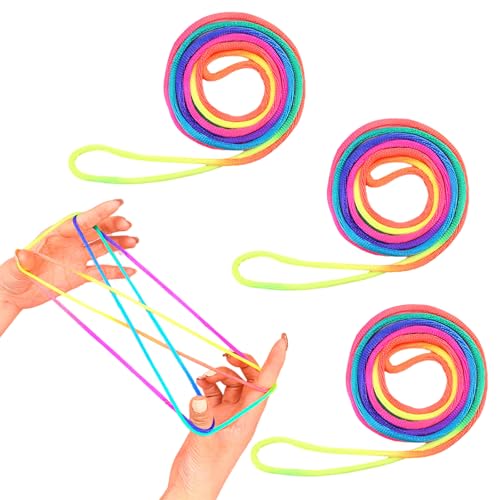 HVRFJXI Pack Regenbogen Nylon Fingerspiele Hand Auge Koordination Für Kindergeburtstagsfeieraktivitäten Motoriktraining von HVRFJXI