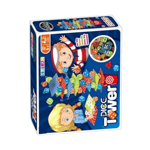 HVRFJXI Pädagogischer Würfelturm Balancierblock Stapelbrettspiel Familienaktivität Wettbewerbsfähiges Puzzlespiel Für Die Feinmotorik von HVRFJXI