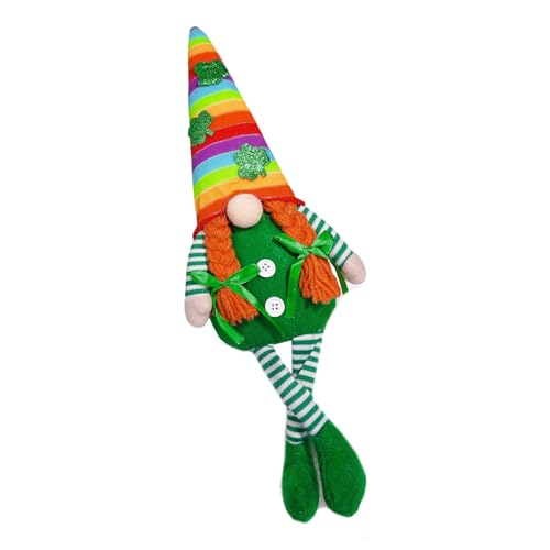 HVRFJXI Regenbogenzwerge Plüschpuppen Figur Für Feiertagsdekorationen Patricks Day Irish Festival Schwedische Tomte Elfen Figur Spielzeug Geschenk von HVRFJXI