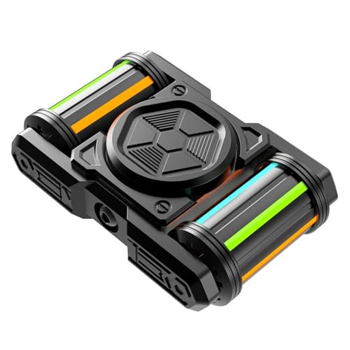 EDC Best Luminous Fidget Spinner Stressabbau Spielzeug Antistresse Dekompression Hand Metalllegierung Roller Kinder Erwachsene(Tank 101-Black) von HVZFZOK