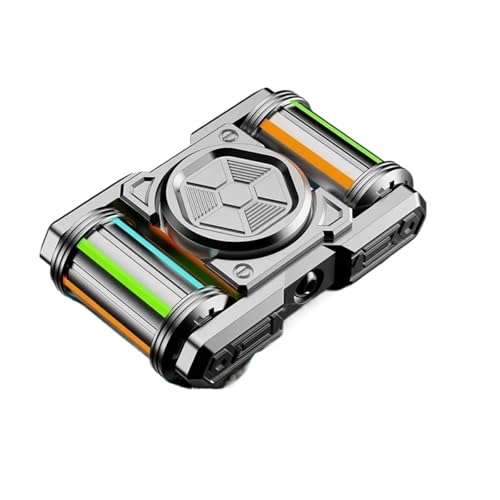 EDC Best Luminous Fidget Spinner Stressabbau Spielzeug Antistresse Dekompression Hand Metalllegierung Roller Kinder Erwachsene(Tank 101-Silver) von HVZFZOK