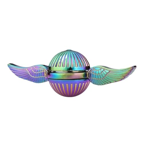 Golden Snitch Fidget Spinner Metall Antistress Hand Fingertip Gyro Rotation Amor Kreisel Spielzeug for Kinder Erwachsene Autismus ADHS(Rainbow) von HVZFZOK