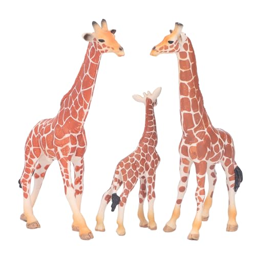 HWGING 3-teiliges Giraffen-Figuren-Simulation, Innovatives Pädagogisches Giraffen-Familien-Action-Figuren-Set für Kinder Präsentiert Sammlung von HWGING