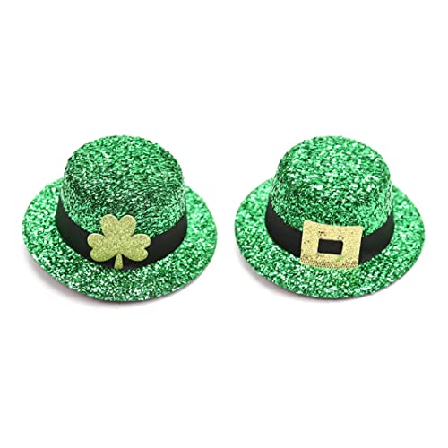 HWXZUUO Mini St. Patricks Day Hut Grüne Mini Top Hut Haarnadel Haarzubehör für St. Patricks Day Decor 2pcsmini von HWXZUUO