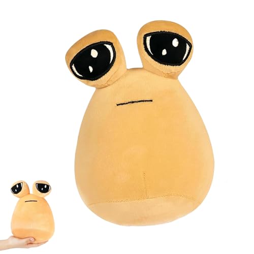 Pou Plüsch Alien Stuffed Pou Plüschspielzeug My Pet Alien Pou Plushie Spielzeug Cartoon Anime Stofftier für Kinder Jungen Mädchen, 22cm von HXHWKEN