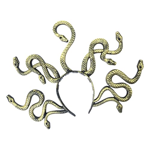 Gorgon Schlangen-Haarreif, Halloween-Kostüm-Requisiten, Stirnband, Party-Kopfschmuck, für Damen und Mädchen, Cosplay, Kopfbedeckung, Karnevals-Zubehör von HXNH