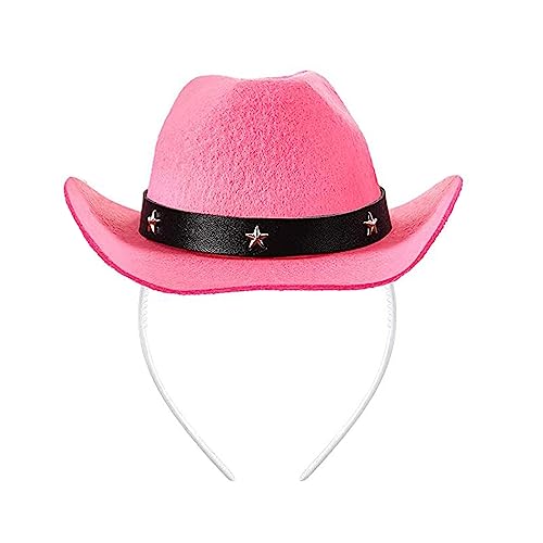 HXNH Cowboyhut, Stirnband, Western-Stil, Cowgirl-Hut, Haarband, Cosplay, Requisiten, Kopfschmuck, Festival-Zubehör von HXNH