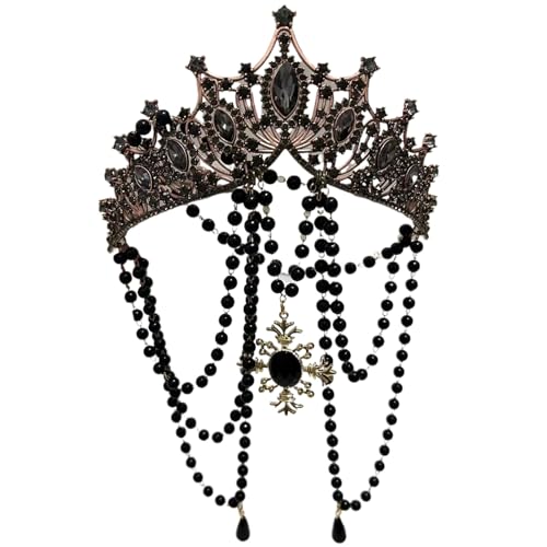 HXNH Gothicism Crown Kopfschmuck Madonnas Kopfbedeckung Mittelalterliche Prinzessin Königin Stirnbänder Geeignet für Fotografie Bühne Requisiten von HXNH