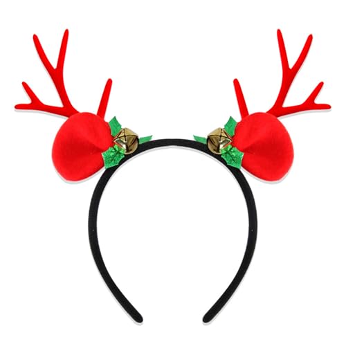 HXNH Haarreif mit Rentiergeweih, einzigartiges weißes Rentiergeweih, Stirnband für Weihnachtsmaskeraden und Feiern von HXNH