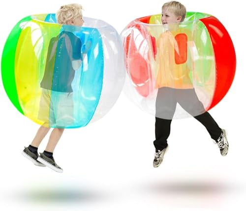 HYBZDKEOP Punkte aufblasbar Bumper Balls， 2er-Pack Sumo-Bälle for Erwachsene, 3 Fuß/0,9 m Durchmesser, Rasenspielbälle, Outdoor-Aktivität for 4–12-Jährige von HYBZDKEOP