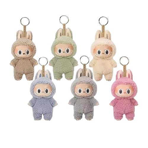 HYDTQCL 6 Stücke Labubu Popmart Monster Keychain, 18CM Labubu Puppe, Labubu Keychain Doll, Geschenke für Jungen und Mädchen von HYDTQCL