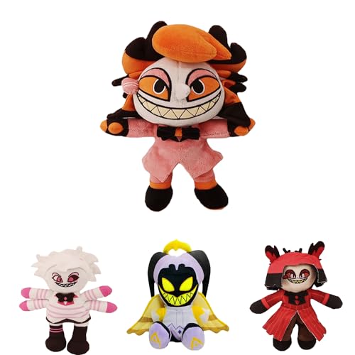 HYDTQCL Hazbin Hotel Plush, New Hazbin Hotel Anime Plush Toy, Niedlich Alastor Anime Figuren Sammlung Plüschpuppen, Soft Plush Stuffed Figure Doll, Geschenke für Kinder und Fans (D) von HYDTQCL