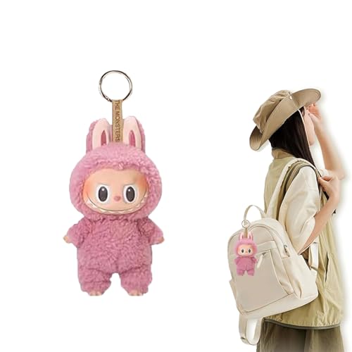 HYDTQCL Labubu Popmart Monster Keychain, 18CM Labubu Puppe, Labubu Keychain Doll, Geschenke für Jungen und Mädchen (C) von HYDTQCL