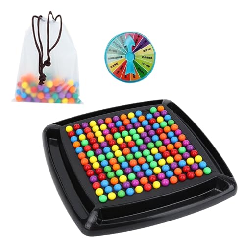 HYDZSWZX Intellektuelles Schachbrett-Rainbow-Ball-Knockout-Spiel mit Strafscheibe steigert Logik und Konzentration. Lustiges Familienspiel, Partyspiel for Kinder und Erwachsene(168 Perles,168 Perles) von HYDZSWZX