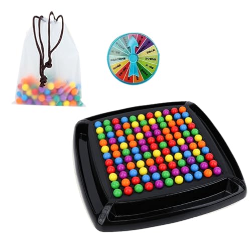 Intellektuelles Schachbrett-Rainbow-Ball-Knockout-Spiel mit Strafscheibe steigert Logik und Konzentration. Lustiges Familienspiel, Partyspiel for Kinder und Erwachsene(120 Perles,120 Perles) von HYDZSWZX