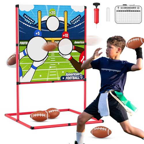 HYES Fußball Spielset für Kinder, Fußball Werfen Ziel Spiel mit 3 Löcher Zielschießen, American Fusball Wurf Kit für Garten Indoor Outdoor, Fußbälle Target Game Fussball Geschenke für Jungen Mädchen HYES Fußball Spielset für Kinder, Fußball Werfen Ziel Spiel mit 3 Löcher Zielschießen, American Fusball Wurf Kit für Garten Indoor Outdoor, Fußbälle Target Game Fussball Geschenke für Jungen Mädchen von HYES