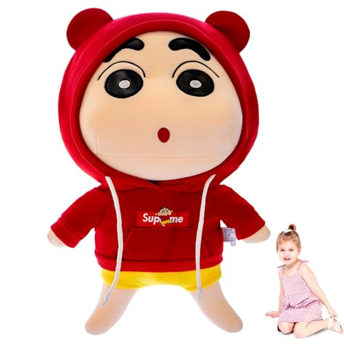 HYMBCFW Crayon Plüschtiere,Shiinchan Plüsch Figure Cartoon Soft Stuffed Anime Plush Toy Cartoon Plüschfigur Spielzeug Puppe Kuscheltier Plüschfiguren Throw Pillow Geschenke für Kinder (26CM) von HYMBCFW