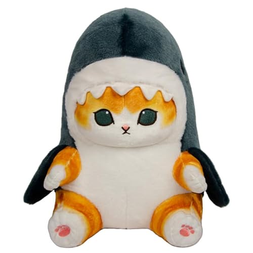 HYMBCFW Kuscheltier Shark Katze, Hai Katze Plüschtier Puppen Animals Kuscheltier Stofftiere Tier Spielzeug Katze Plüschpuppe Geschenk für Kinder Weihnachten Geburtstags (20cm) von HYMBCFW