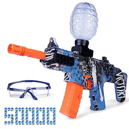 Gel Ball Blasters, Elektrischer Gel Ball Blasters mit 50000 BäLlen und Schutzbrille für Outdoor-Sportarten und Teamspiele für Kinder und Erwachsene, Geschenk für Kinder Ab 8+ von HYNXM