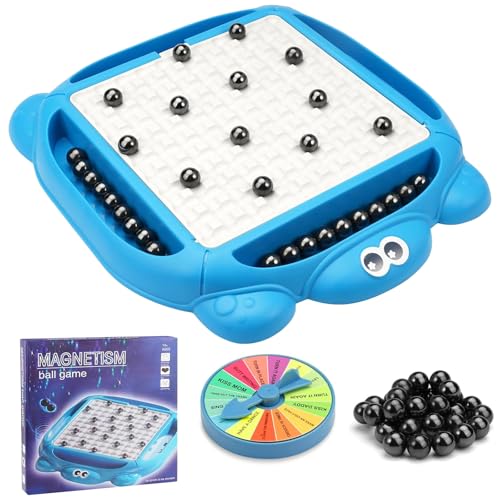 Magnetisches Schachspiel, Schlacht Schach-Brettspiel mit 40 Schachbrettern, Steinmagnet-Brettspiel, magnetisches Schachset für Kinder und Erwachsene, Partyzubehör für Familientreffen und Reisen von HYNXM