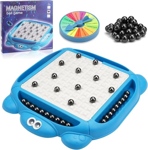 Magnetisches Schachspiel, Schlacht Schach-Brettspiel mit 40 Schachbrettern, Steinmagnet-Brettspiel, magnetisches Schachset für Kinder und Erwachsene, Partyzubehör für Familientreffen und Reisen von HYNXM