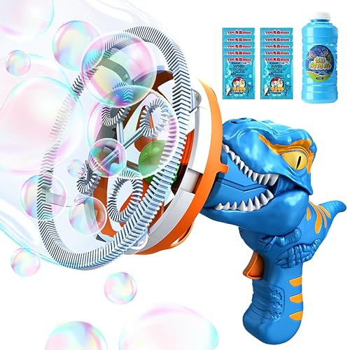 Seifenblasenpistole Kinder, Elektrische Seifenblasenmaschine, mit 1 Flasche SeifenblasenflüSsigkeit + 100 Ml SeifenblasenlöSung, Seifenblasenpistolen-Spielzeuggeschenke für Kinder von HYNXM