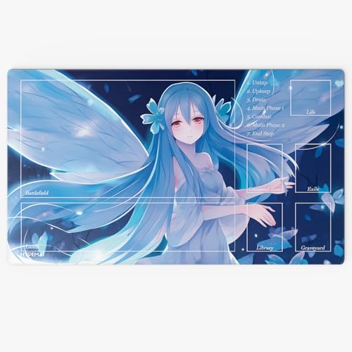 HYPEMAT Magic: The Gathering MTG TCG Playmat – Spielmatte für 1 Spieler | Perfekt für Anfänger & Fortgeschrittene | Inkl. Gratis Tasche (Azur Fairy) – rutschfest & Langlebig von HYPEMAT