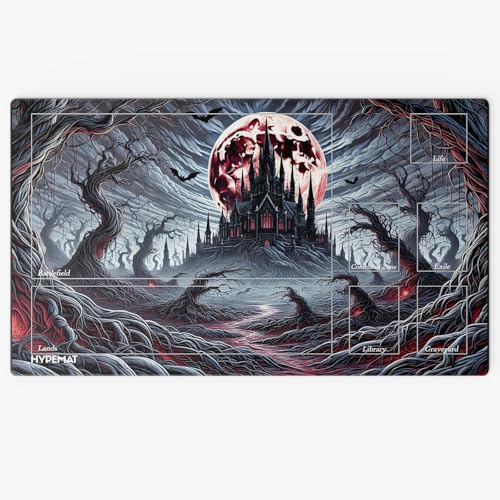 HYPEMAT Magic: The Gathering MTG TCG Playmat – Spielmatte für 1 Spieler | Perfekt für Anfänger & Fortgeschrittene | Inkl. Gratis Tasche (Dark Castle) – rutschfest & Langlebig von HYPEMAT