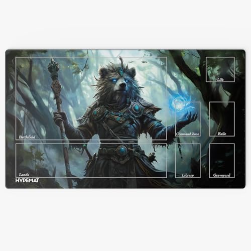 HYPEMAT Magic: The Gathering MTG TCG Playmat – Spielmatte für 1 Spieler | Perfekt für Anfänger & Fortgeschrittene | Inkl. Gratis Tasche (Wizard) – rutschfest & Langlebig von HYPEMAT