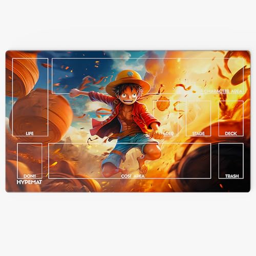 HYPEMAT One Piece TCG Playmat – Spielmatte für 1 Spieler | Perfekt für Anfänger & Fortgeschrittene | Inkl. Gratis Tasche (Farbe: Punsch) – rutschfest & Langlebig von HYPEMAT