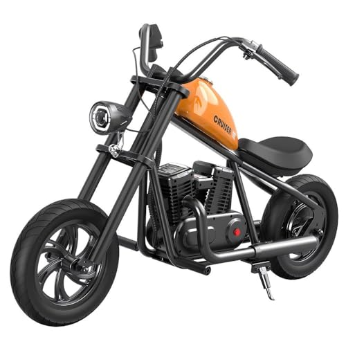 HYPER GOGO Cruiser 12 Elektro Motorrad Kinder, Elektromotorrad mit 160W Motor, 8/12/16 km/h Geschwindigkeitsmodos, 12 Zoll Luftreifen, 12KM Lange Reichweite, Moto Cross für Kinder von 6-12 Jahren von HYPER GOGO