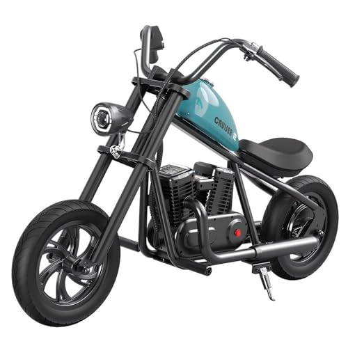 HYPER GOGO Cruiser 12 Elektro Motorrad Kinder, Elektromotorrad mit 160W Motor, 8/12/16 km/h Geschwindigkeitsmodos, 12 Zoll Luftreifen, 12KM Lange Reichweite, Moto Cross für Kinder von 6-12 Jahren von HYPER GOGO