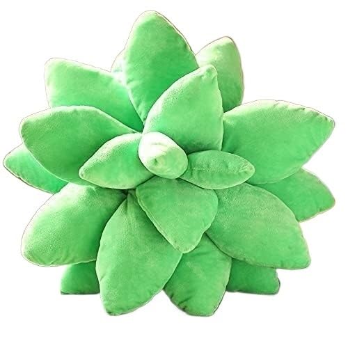 HYQOUKLR 25/45cm Sukkulenten Pflanzen Plüsch Stofftier Spielzeug weiche Puppe Blumen Kissen Stuhl Kissen for Mädchen Kinder Geschenk(Grass Green,45CM) von HYQOUKLR