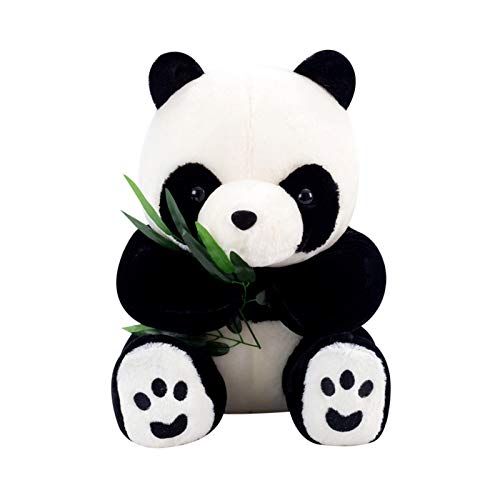 HYQOUKLR Kuscheliger Panda, Stofftier, Plüschspielzeug, Panda, Halten Sie Bambus, Stofftier, Simulationspuppe, Plüsch, Umarmungskissen(30cm) von HYQOUKLR