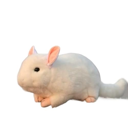 HYQOUKLR Simulationsmaus-Plüschtier. Lebensechte Stofftierpuppe. Weiße Maus. Ratte(White Mouse.) von HYQOUKLR