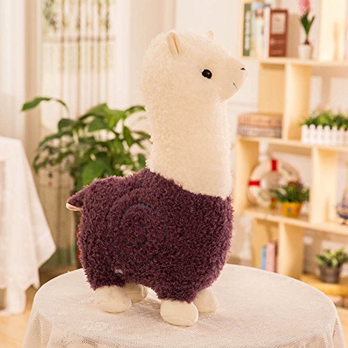 HYQOUKLR Süße Alpaka Stofftier Schaf Puppe Plüsch Kissen Kuscheltiere(Purple,28cm) von HYQOUKLR