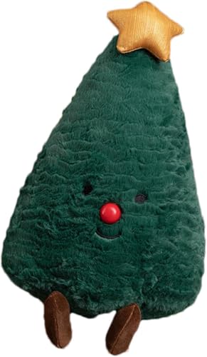 HYQOUKLR Weihnachtsbaumkissen, Weihnachtskissen, Plüschtier – Plüschkissen, Sofa-Ornament, Festkissen for Weihnachtsdekoration zu Hause(Dark Christmas Tree) von HYQOUKLR