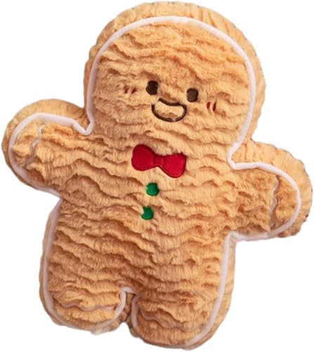 HYQOUKLR Weihnachtsbaumkissen, Weihnachtskissen, Plüschtier – Plüschkissen, Sofa-Ornament, Festkissen for Weihnachtsdekoration zu Hause(Gingerbread Man a) von HYQOUKLR