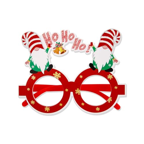 HYROOY Weihnachtsbrille Weihnachtsmann Brille Rahmen Foto Weihnachtsdekoration 2024 Neujahr Party Supplies von HYROOY